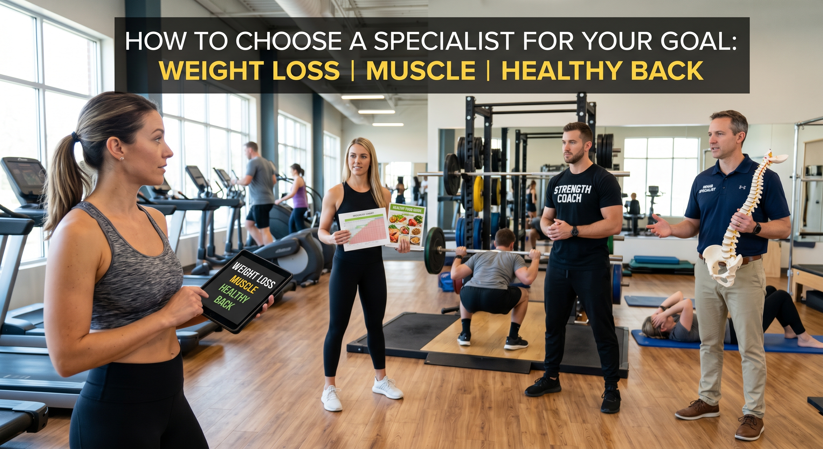 Choosing a specialist for your fitness goal